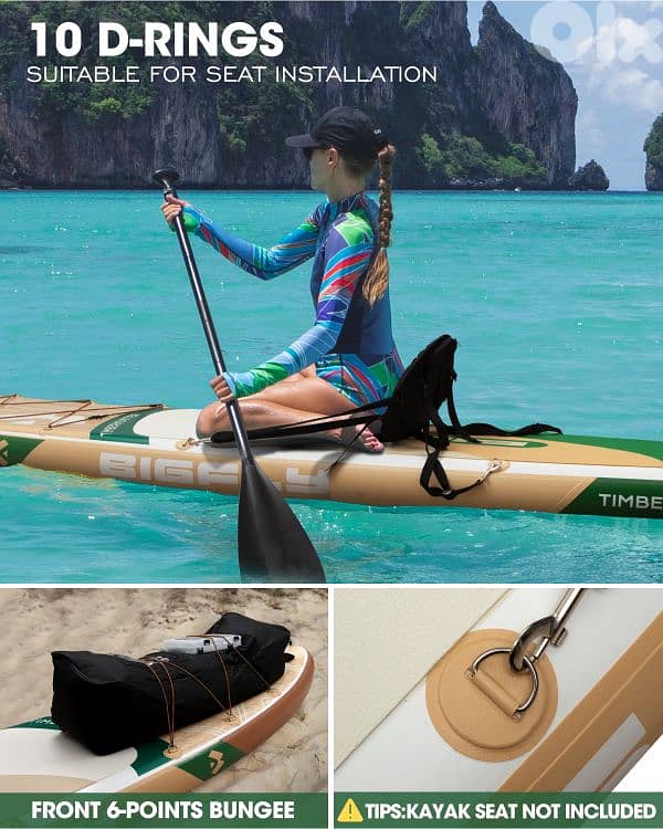 BIGFLY TIMBERHUNTER WOOD stand up paddle board SUP + Kayak (2 in 1) 7