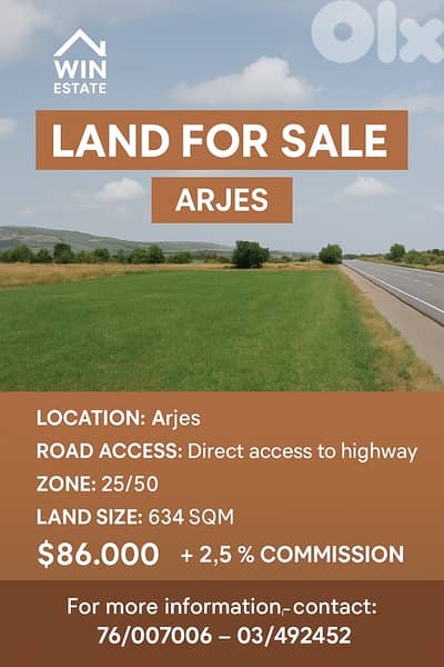 Land for Sale – Arjes