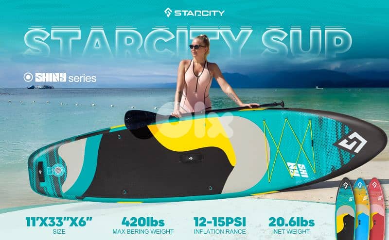 STADCITY SHINY GREEN Stand Up Paddle Board + D-RINGS for kayak seat 6
