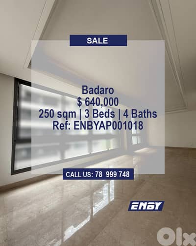 Apartment for Sale in Badaro | Prestigious Location | Well maintained