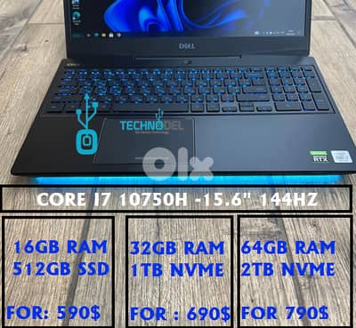 DELL G5 RTX2060 GAMING LAPTOP UP TO 64GB RAM