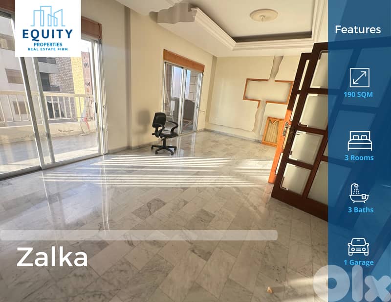 190 SQM Apartment For Rent In Zalka شقة للإيجار #GD214355 0