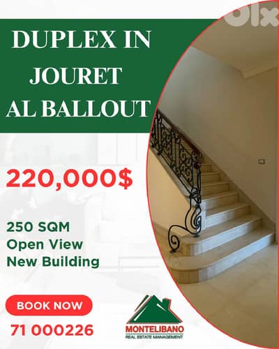 250 sqm Duplex For Sale in Jouret Al Ballout with Open View