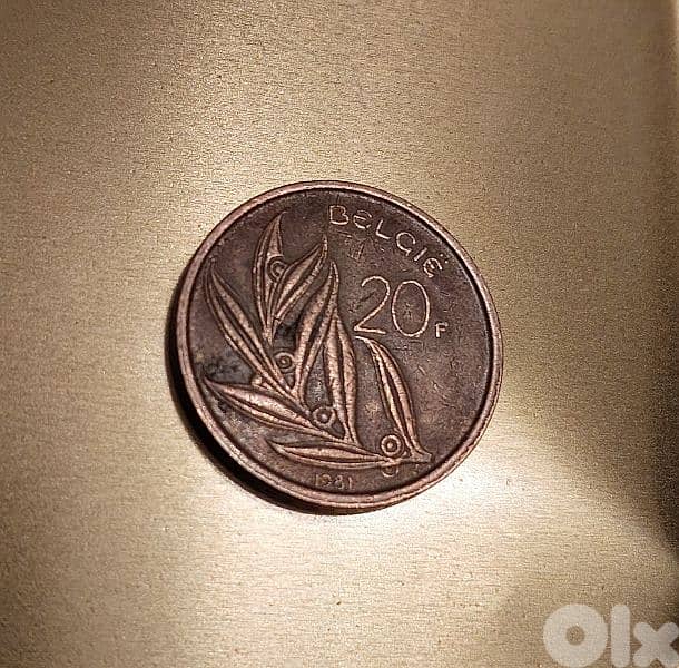 Belgium 20 Francs 1981 King Baudouin. KM# 160 1