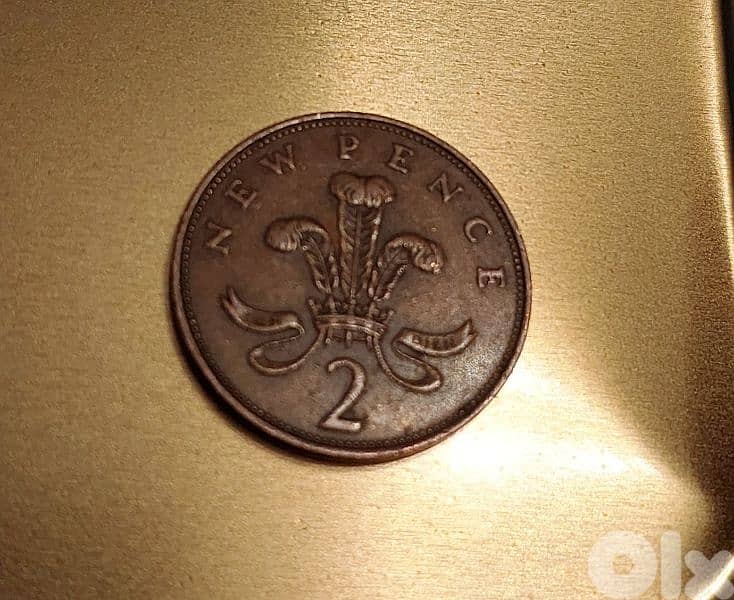 England 1971 Q. Elizabeth II two new pence coin 1