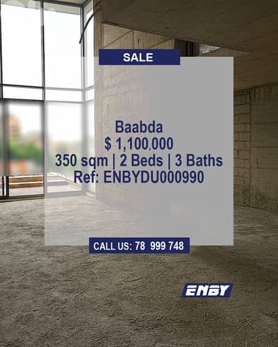 Duplex for sale in Baabda | High end finishing| Sound Insulating Glass