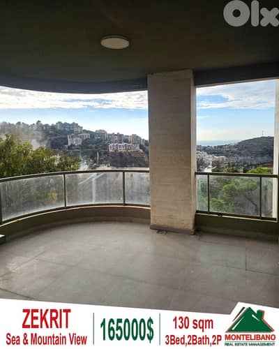 Brand New 130sqm Apartment For Sale in Zekrit with Sea & Mountain View