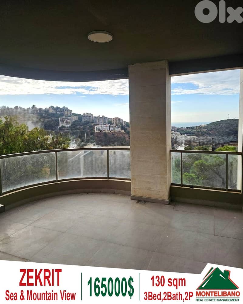 Brand New 130sqm Apartment For Sale in Zekrit with Sea & Mountain View 0