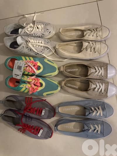 addidas,mellisa and converse