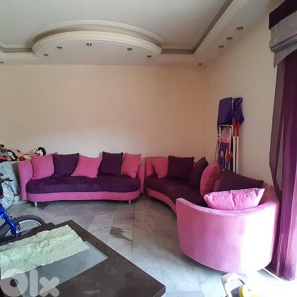 صالونان برادي  طاولة كبيرة و ٢ صغار  ثريات ولمبات 2