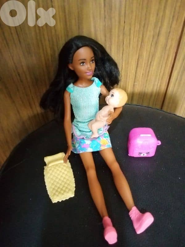 SKIPPER BABYSITTERS AA Stylish As new doll+BABY Mattel small toy=27$ 1