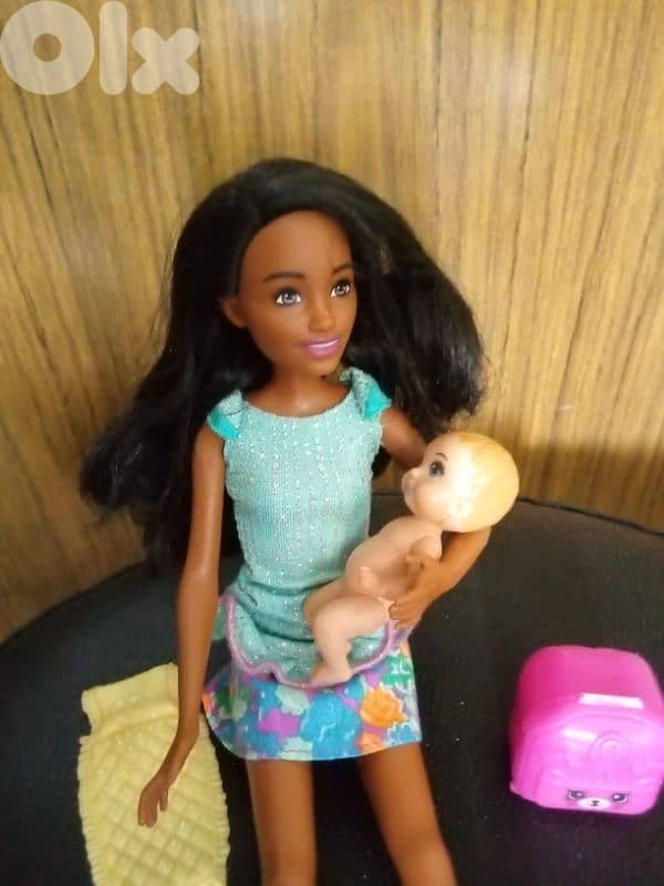 SKIPPER BABYSITTERS AA Stylish As new doll+BABY Mattel small toy=26$ 4