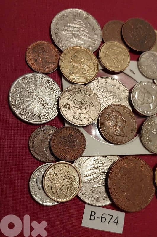 Scrap 25 coins Lot# 674 خردة 3