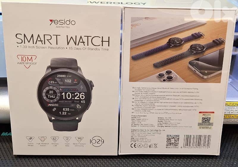 YESIDO SMART WATCH 1.39 INCH SCREEN RESOLUTION IO29 0