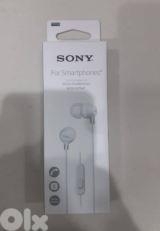 Sony Stereo Headphones MDR-EX15AP White 0