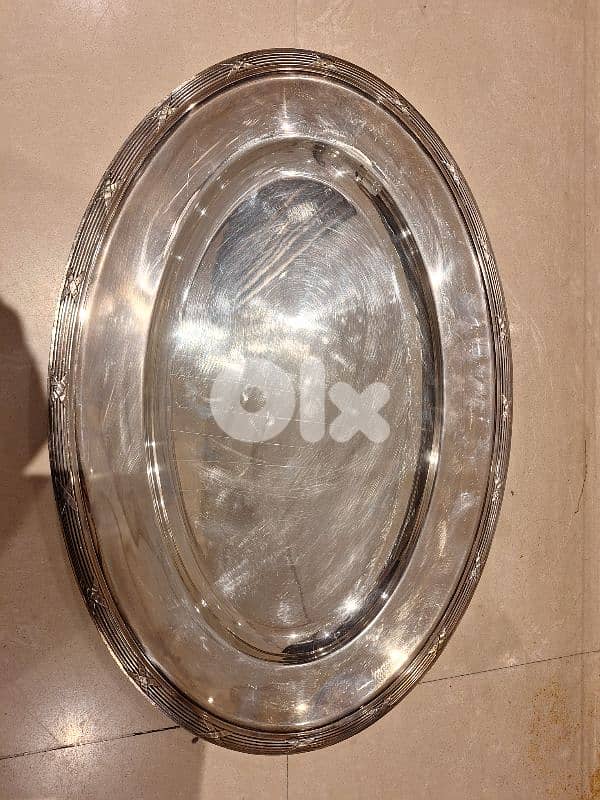 tray of christofle France ribbon croiser 1