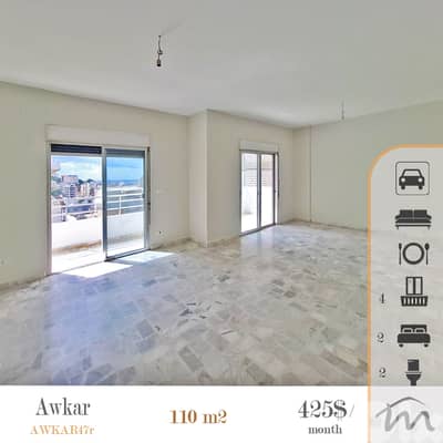Awkar | 2 Bedrooms Apartment | 4 Balconies | 1st Floor | Parking Lots