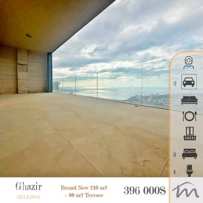 Ghazir | Signature | Brand New 215m² + 60m² Terrace | Open Sea View