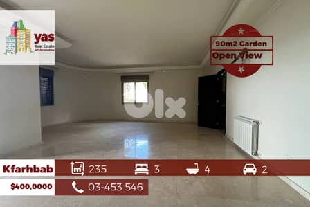 Kfarhbab 235m2 | 90m2 Garden | Mountain & Sea View | Catch | EH/IV