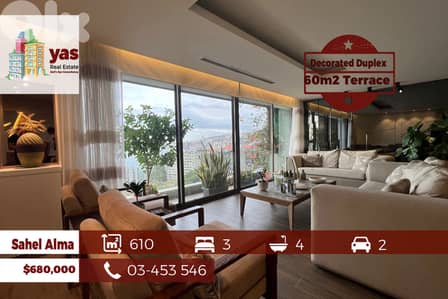 Sahel Alma 610m2 | 60m2 Terrace | Decorated Duplex | Panoramic View|EH