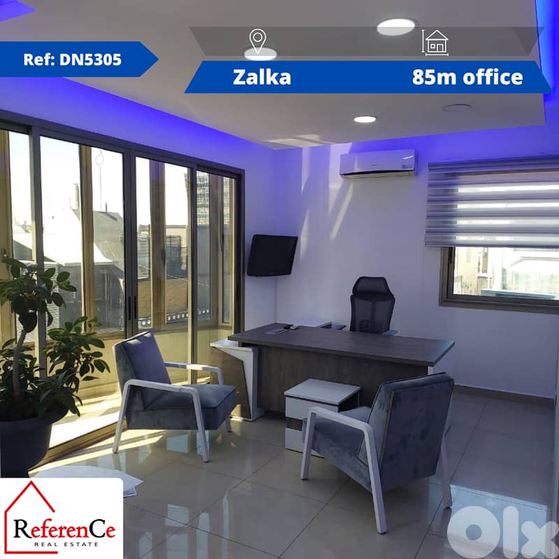 Furnished office for rent in Zalka مكتب مفروش للإيجار في الزلقا 0