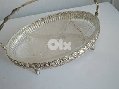 Old glass oval basket - Not Negotiable