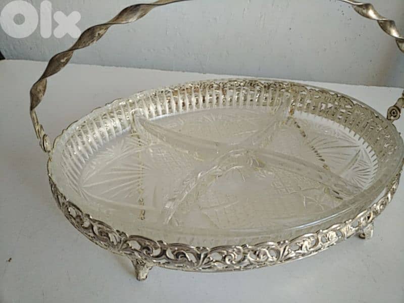 Old glass oval basket - Not Negotiable 3
