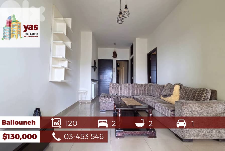 Ballouneh 120m2 | Mountain View | Prime Location | Luxury | TO 0