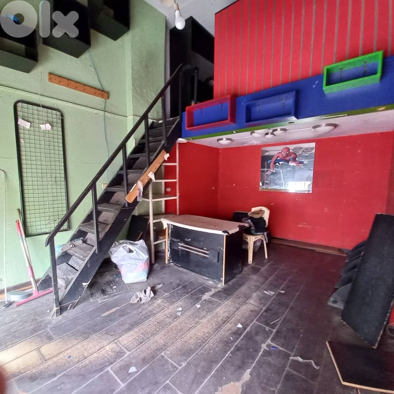 Shop with mezzanine  in Zalka for rent محل تجاري مع طابق نصفي للإيجار 0