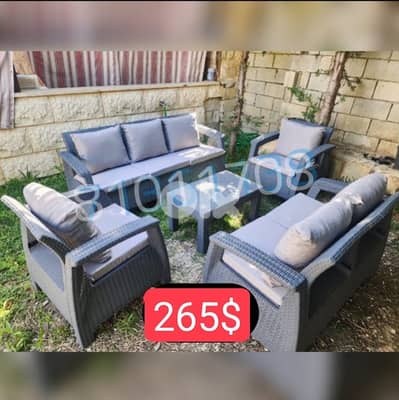 full outdoor seating set