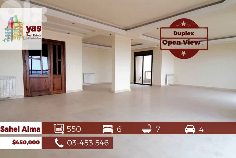 Sahel Alma 550m2 | Duplex | Open View | Generous dimensions | IV 0