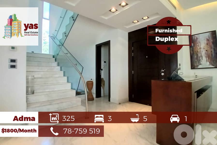 Adma 325m2 | Rent | Furnished Duplex | Panoramic View | IV 0