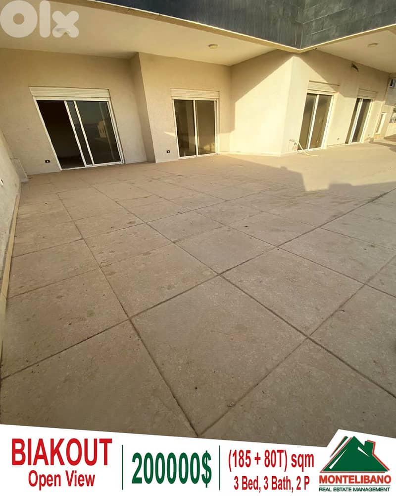 185 sqm Apartment For Sale in Biakout with 80 sqm Terrace+Open View 0