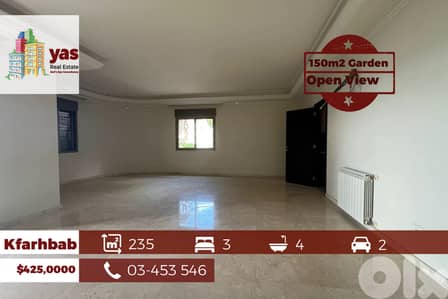Kfarhbab 235m2 | 150m2 Garden | Mountain & Sea View | Catch | EH/IV