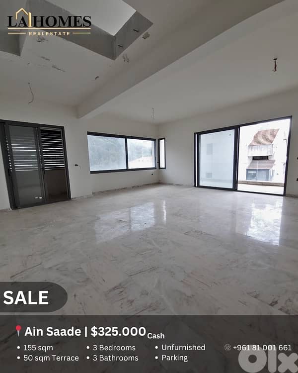 apartment for sale in ain saade شقة للبيع في عين سعادة 0