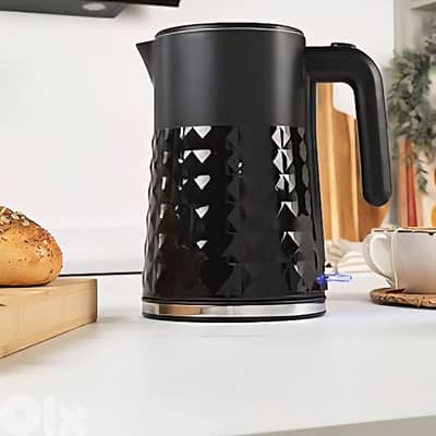 electric kettle black modern design ابريق مياه