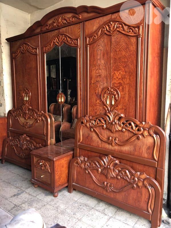 اوضة نوم تختين خشب زان ولاتي كلا 0