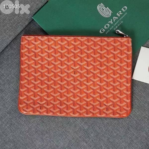 Goyard pouch color orange big size COPY A 0