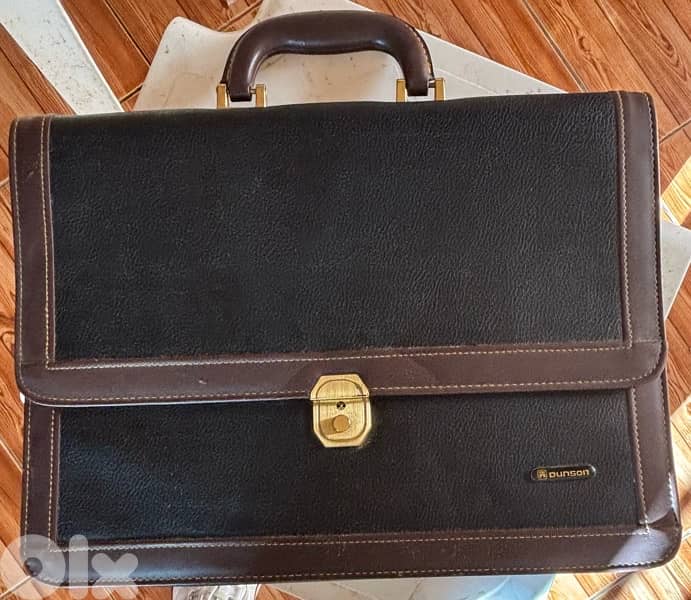 VINTAGE DUNSON Leather briefcase 1