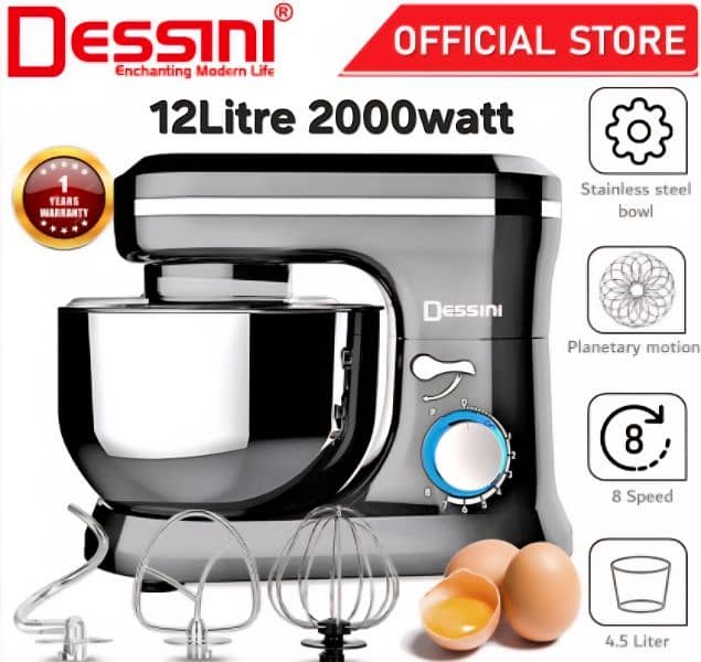 stand dough mixer DESSINI 12L عجانة 0