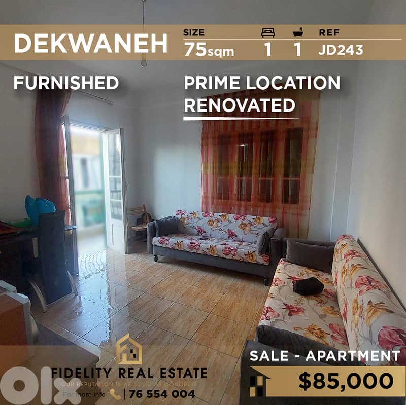 Apartment for sale in Dekwaneh JD243 شقة للبيع في الدكوانة 0