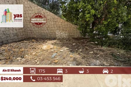 Ain El Rihaneh 175m2 | 130m2 Garden / Terrace | Payment Facilities |EL