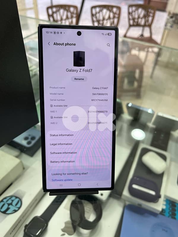 samsung Z Fold7 black 2 sim 512gb like new 2