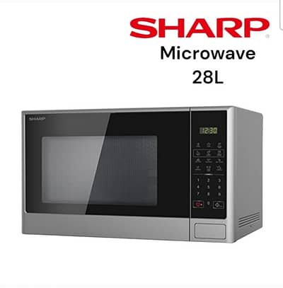 microwave SHARP 28L grill silver