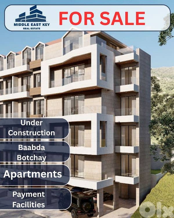 Apartments For Sale in Baabda-Botchay/شقق للبيع في بعبدا بطشاي 0