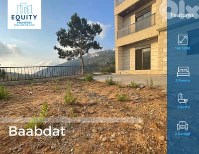 160 SQM Apartment With Garden For Sale In Baabdat شقة للبيع #JN2150142