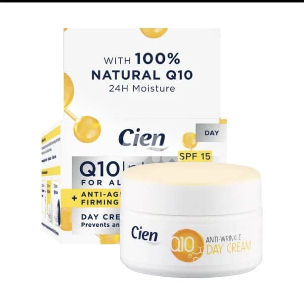 Cien Q10 Intense Day Cream SPF 15 Anti Ageing  50ml Vegan/4$ delivery 0