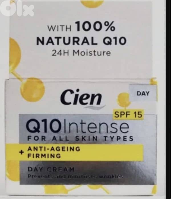 Cien Q10 Intense Day Cream SPF 15 Anti Ageing  50ml Vegan/4$ delivery 1