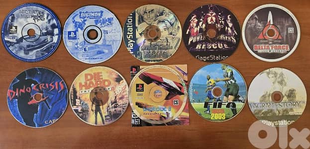 PS1 original and copy games