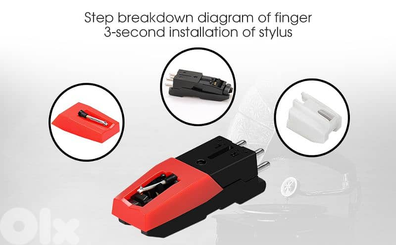 Turntable Replacement Cartridge + Needle 1